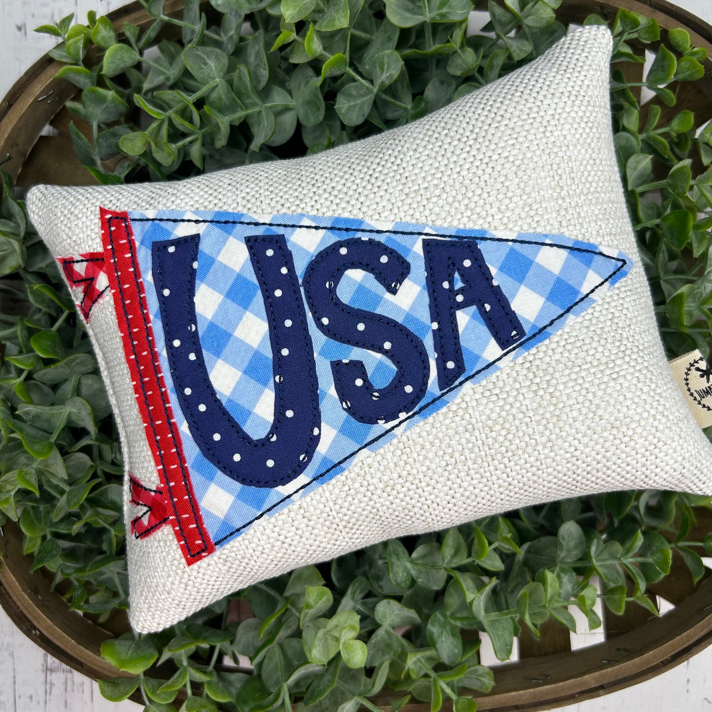 USA Pennant Message Pillow