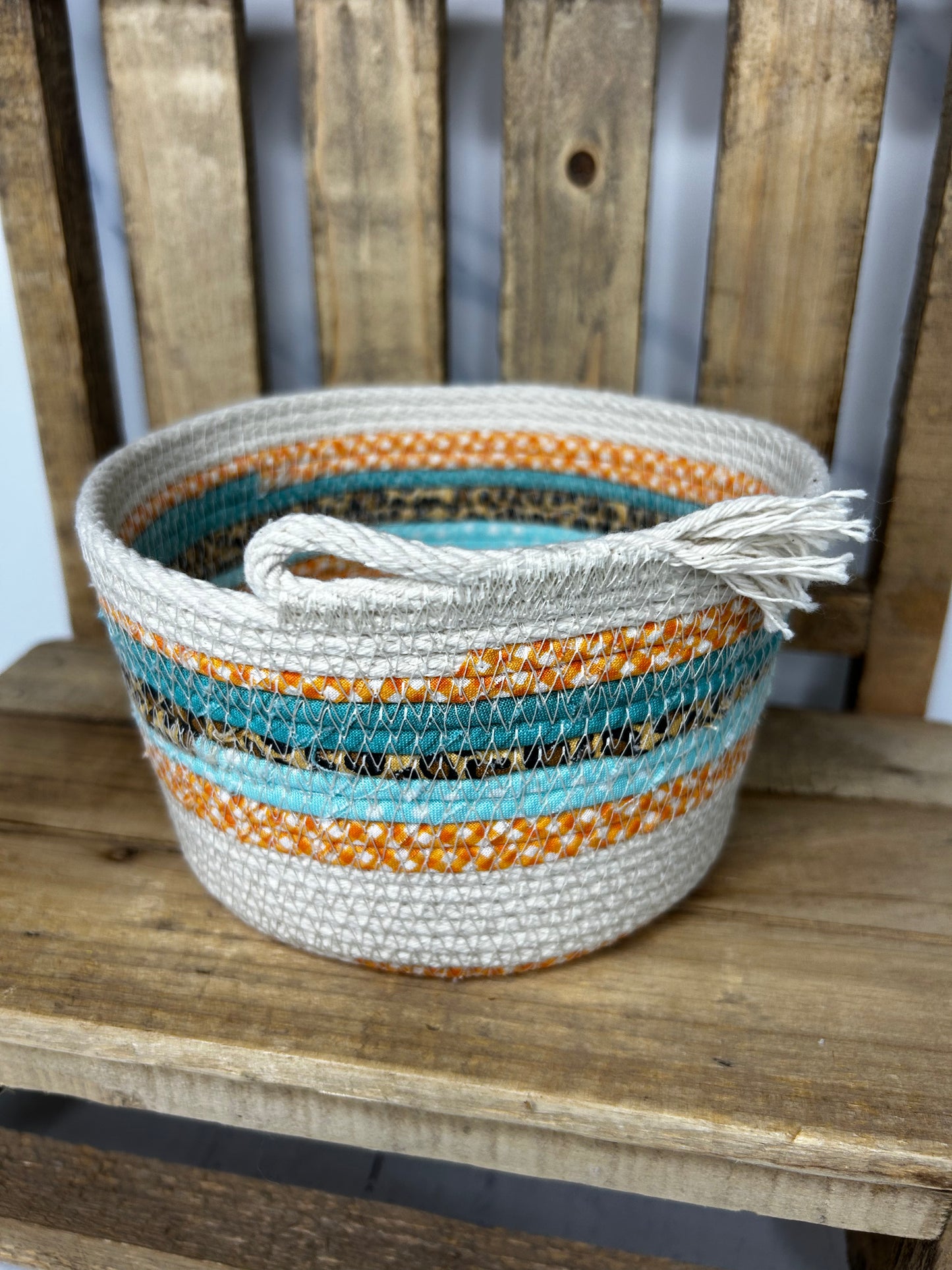 Handmade Rope Fabric Basket