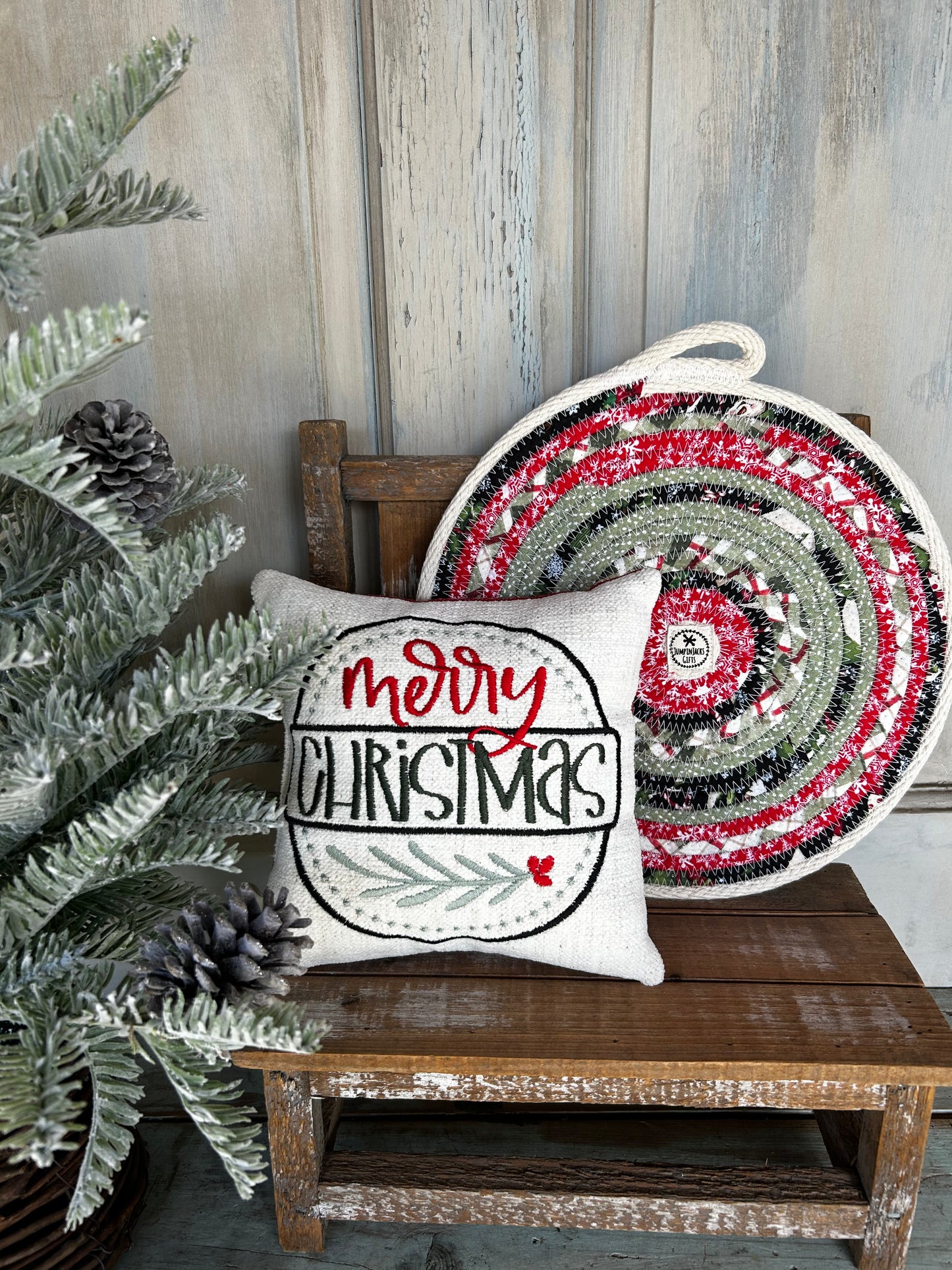 Merry Christmas Message Pillow