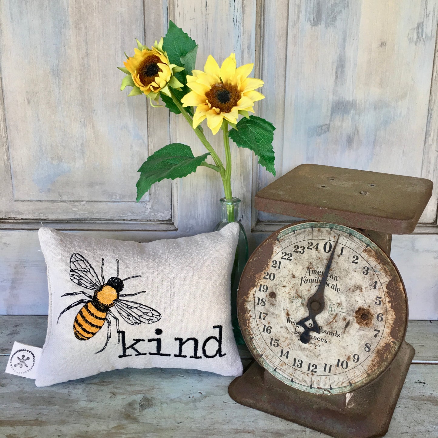 Bee Kind Message Pillow
