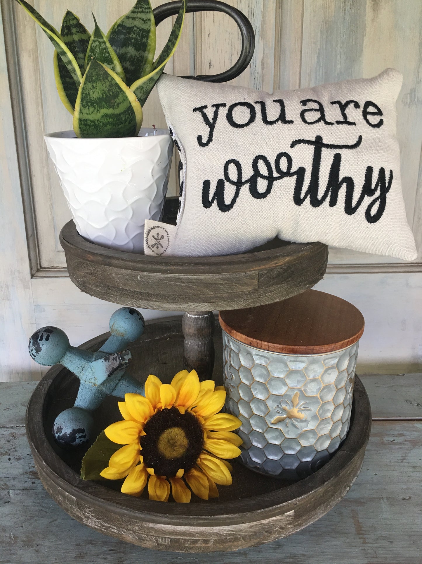 You Are Worthy  Message Pillow