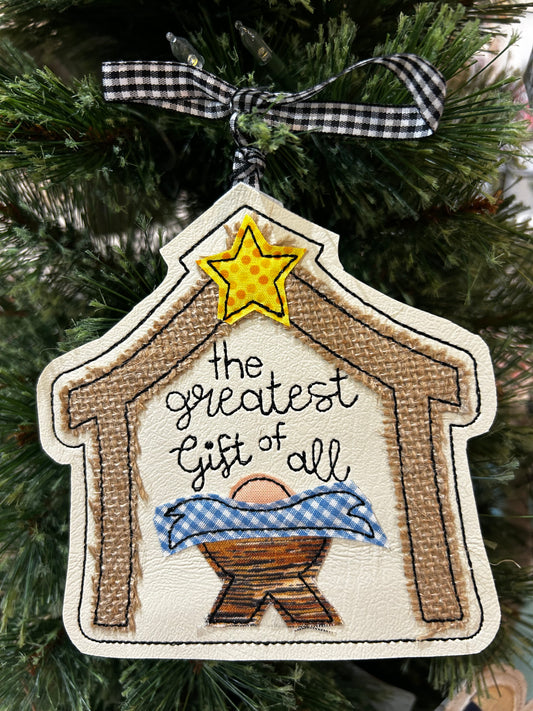 Manger Ornament