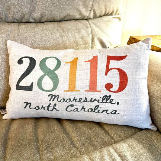Zip Code Pillow