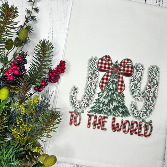 Joy to the World Christmas Tea Towel