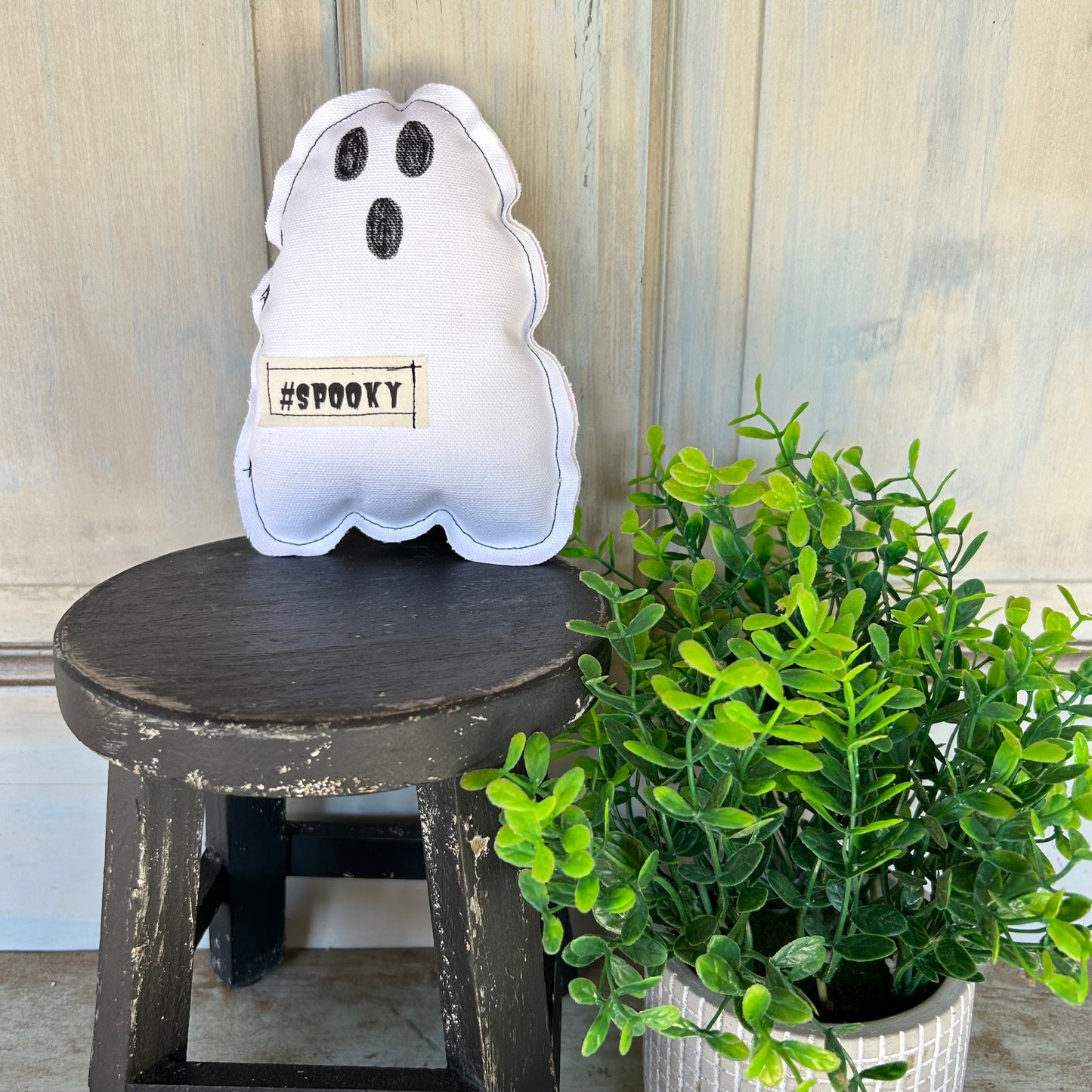 Stuffed Ghost Halloween Decor