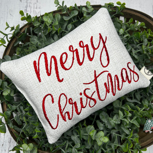 Merry Christmas Message Pillow