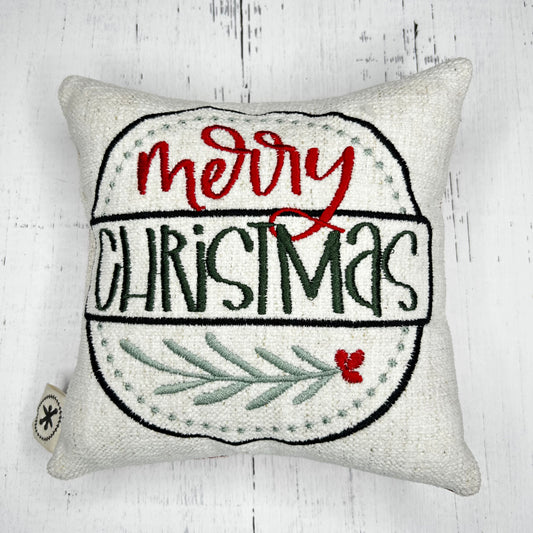 Merry Christmas Message Pillow