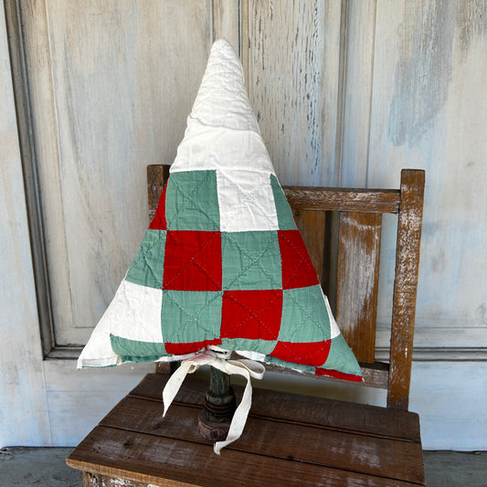Vintage Quilt Bobbin Christmas Tree Red/Green4