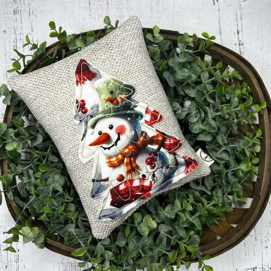 Applique Christmas Tree Message Pillow