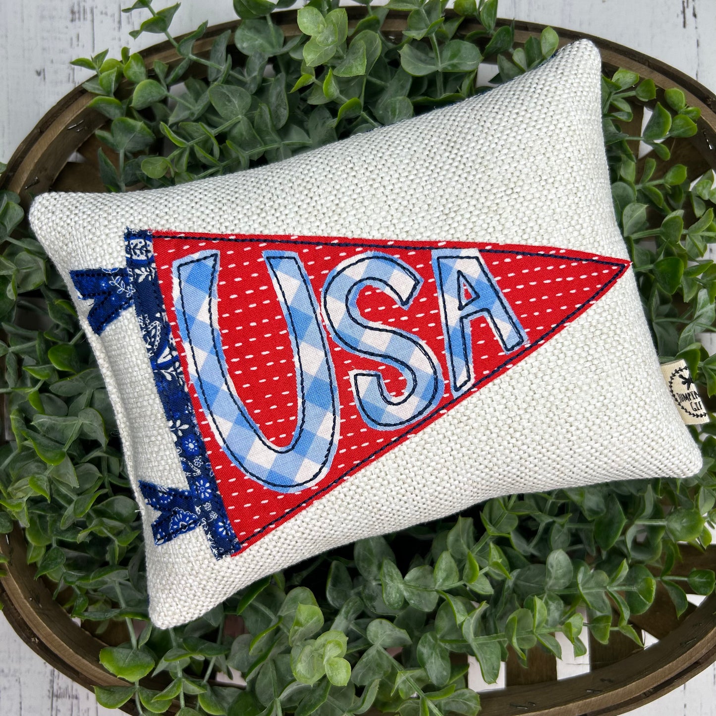USA Pennant Message Pillow