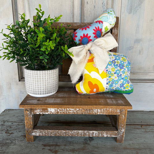 Vintage Quilt Stuffed Bunny