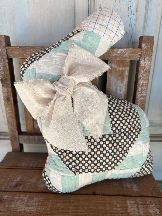 Vintage Quilt Stuffed Bunny