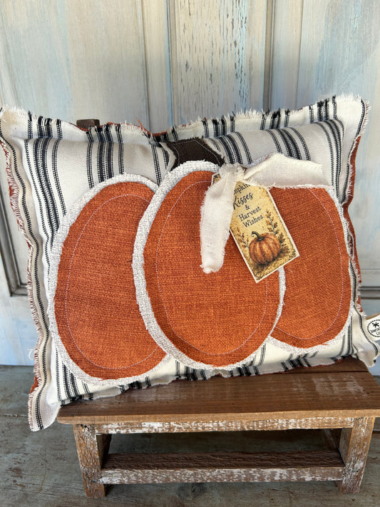 Boho Applique Pumpkin Pillow