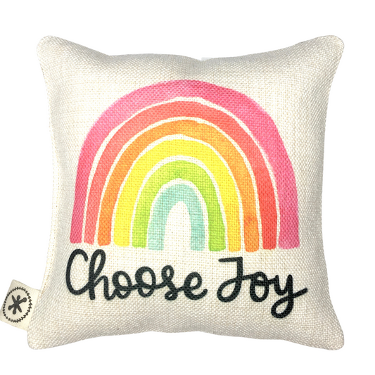 Choose Joy Rainbow Pillow