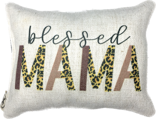 Blessed Mama Message Pillow