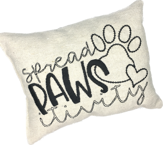 Spread Pawsitivity Message Pillow