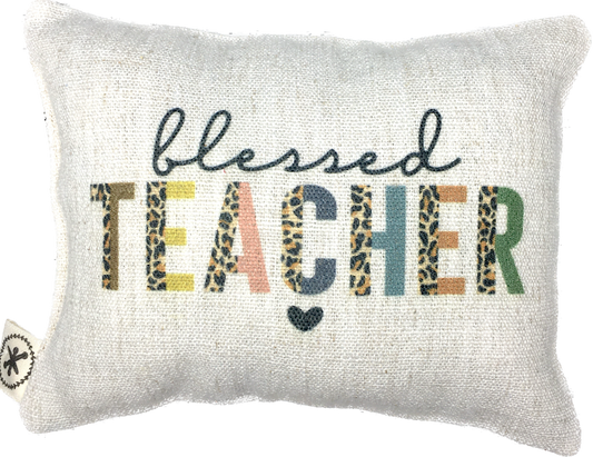 Blessed Teacher Message Pillow